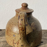Breton stoneware teapot / vintage glazed ceramic pottery