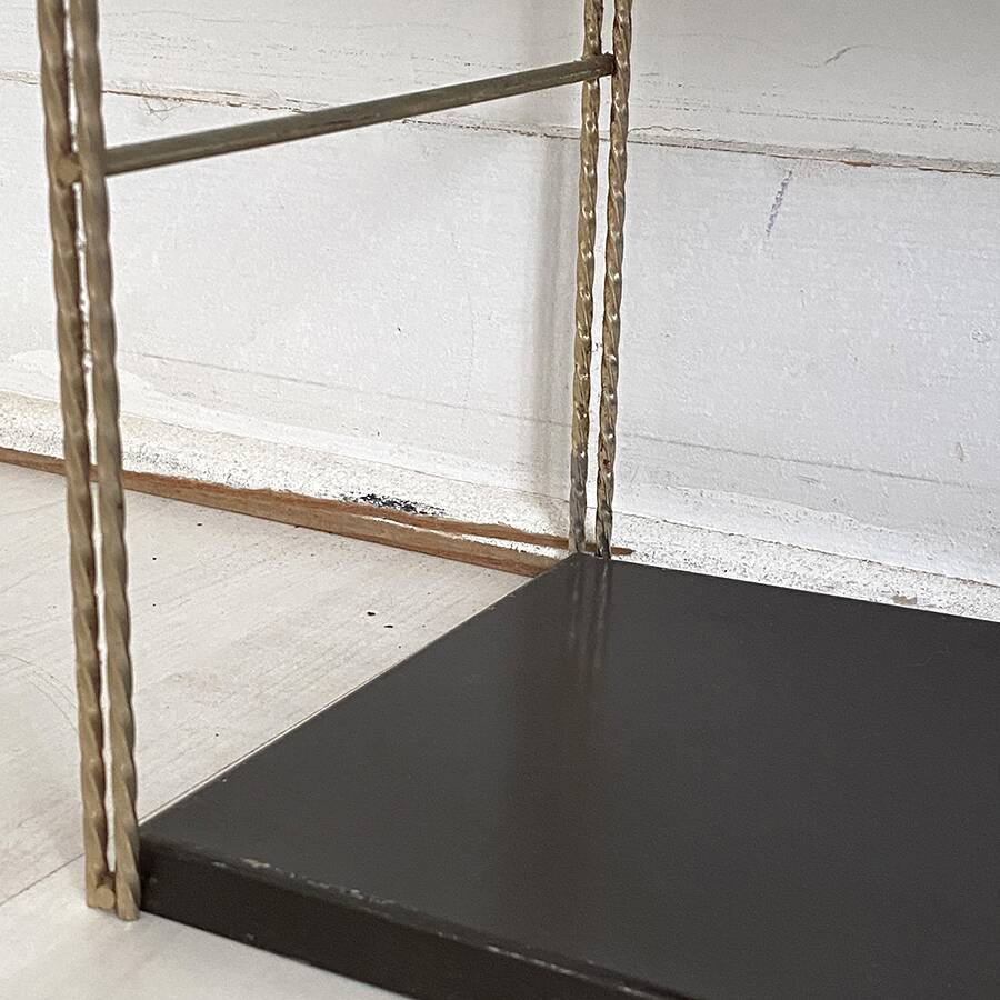 Pair of twisted string wall shelves