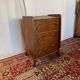 Small vintage chest of drawers in walnut and walnut veneer – 3 drawers