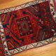 Handmade antique collectible Turkish Yastik rug 61cm x 110cm 1890s