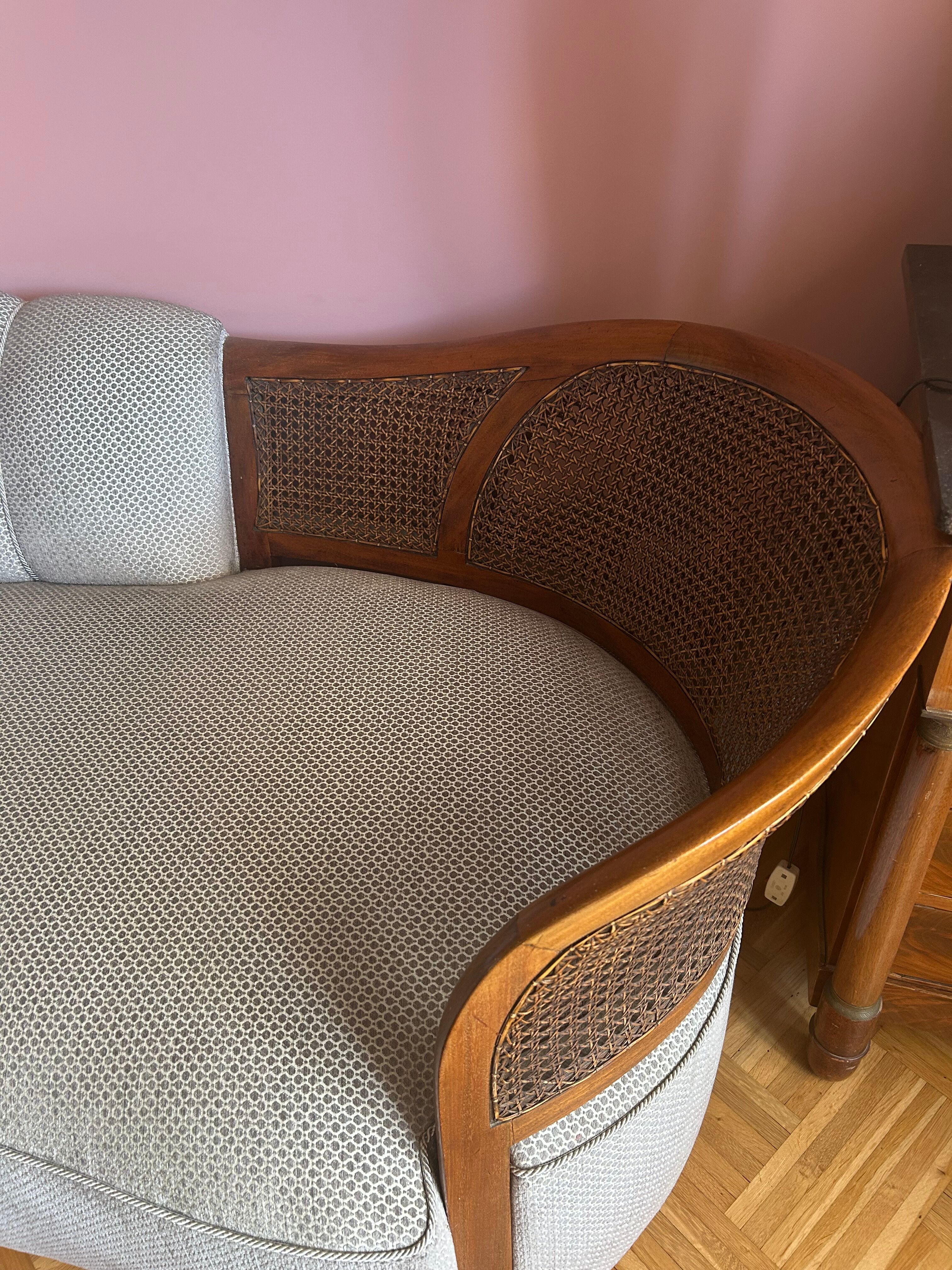 Méridienne Art Déco en éventail - Entièrement restauré par un tapissier
