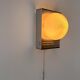 Applique vintage, chrome et opaline, France 1970
