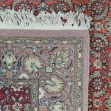 Kashmir carpet in wool and hand-knotted silk