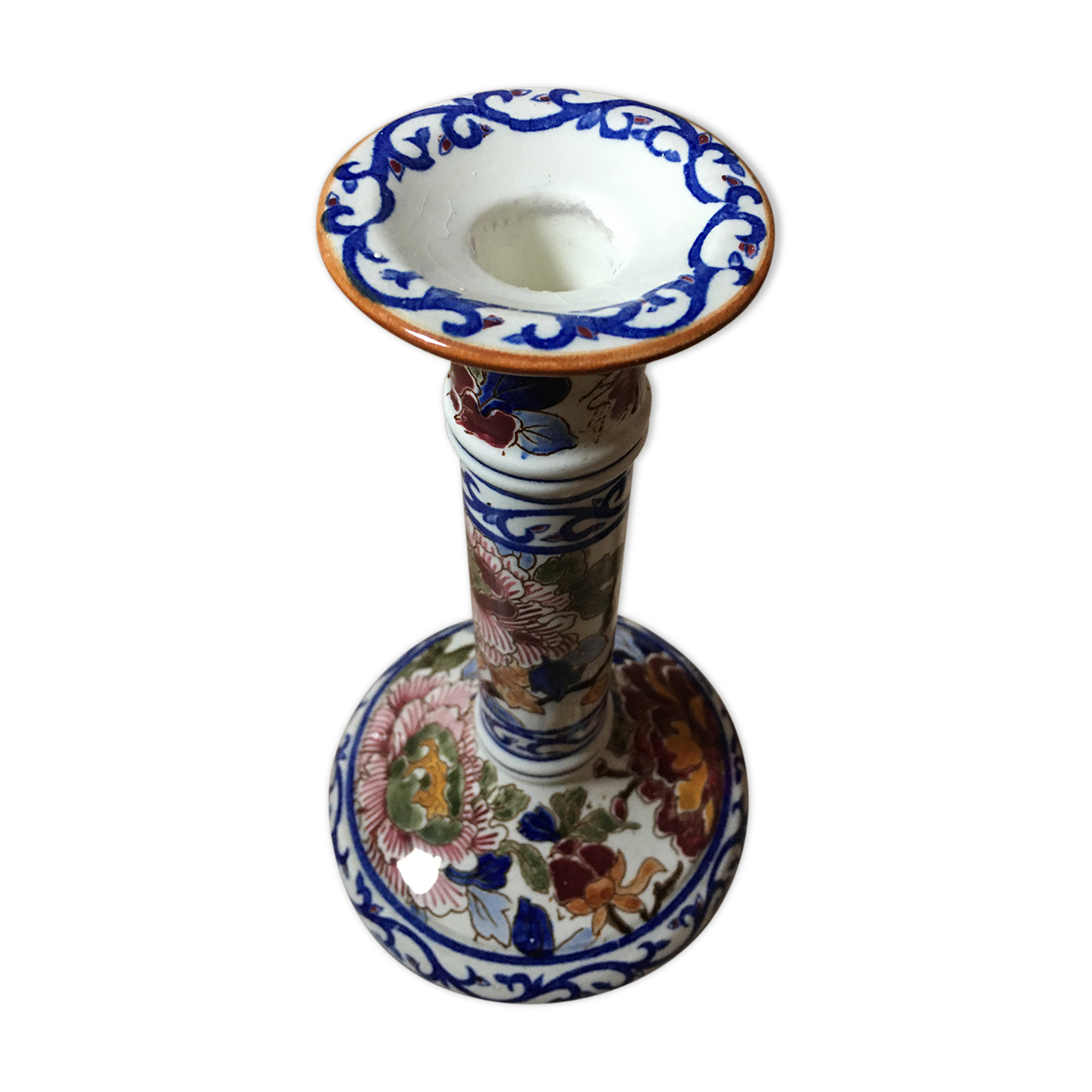 Gien ceramic candle holder