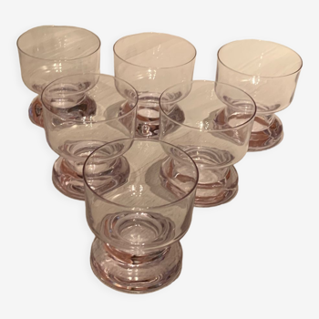 Lot 6 verres pied épais/coupes glace