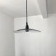 Black metal lampshade suspension