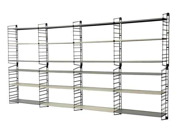 Étagère murale vintage XXL Tomado Hollande Unité de rangement modulaire Design des années 1960