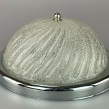 60s 70s Lamp Plafoniere Flush Mount Glass Space Age Design 60s