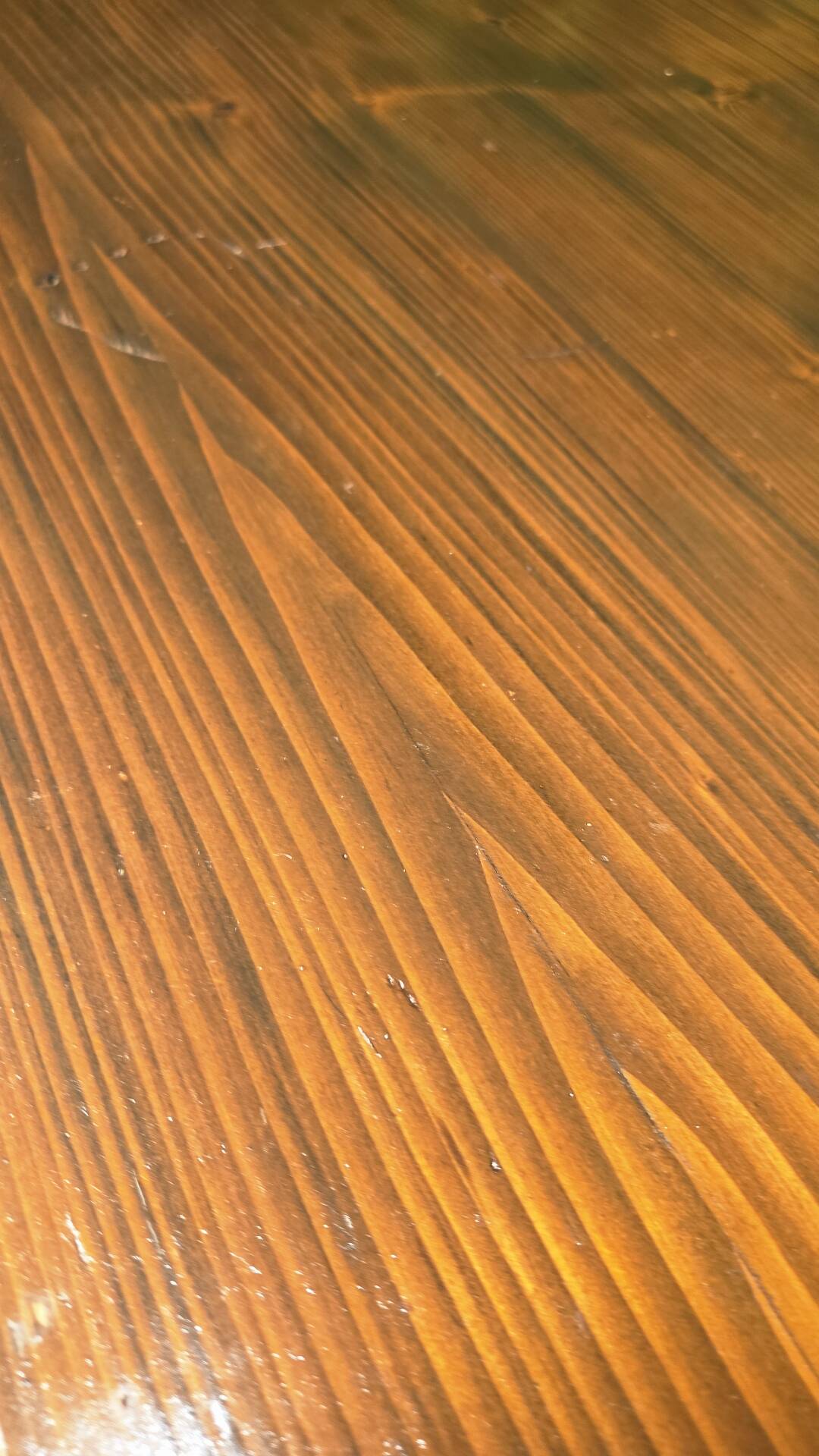 Large vintage table in solid pine, rustic brutalist, 70"