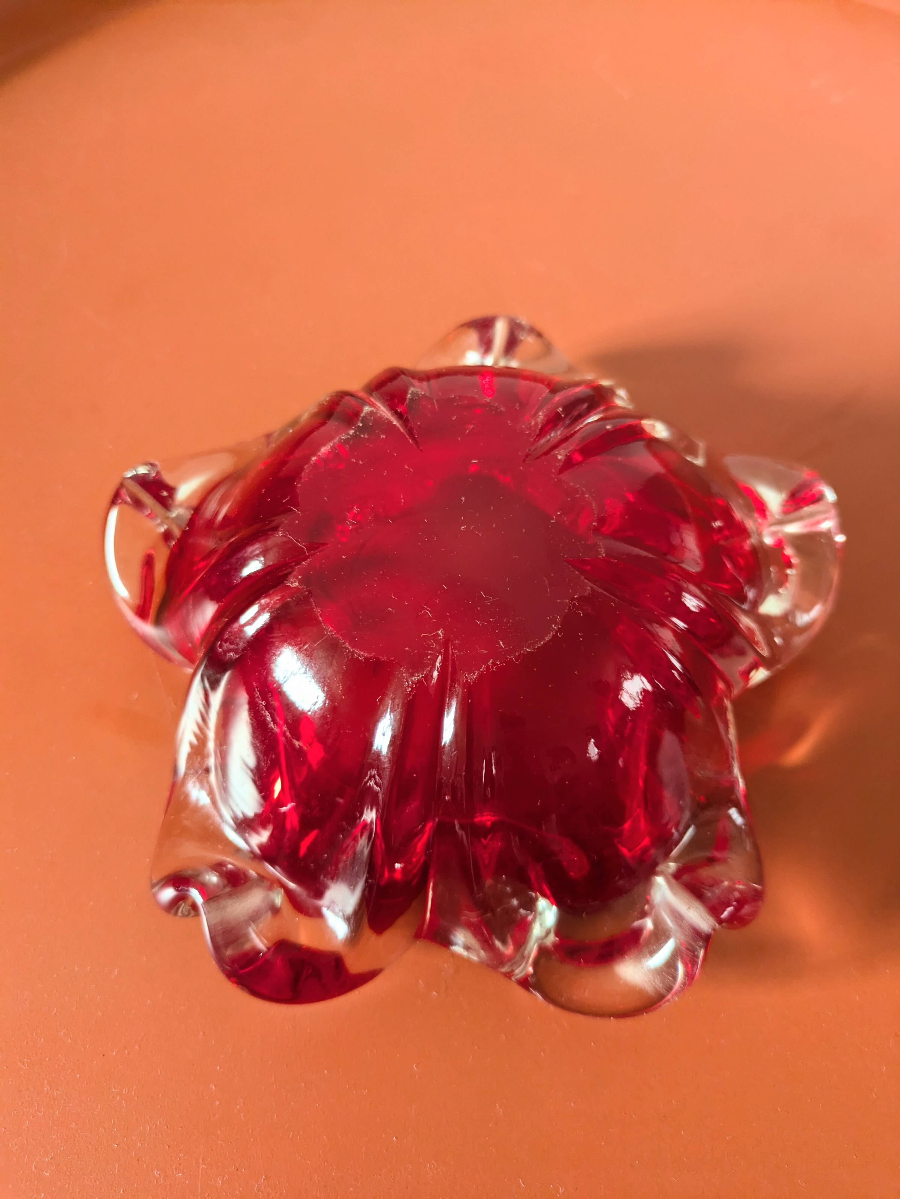 Ashtray in murano glass 70s design