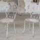 Two iron garden chairs 1950