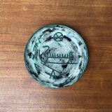 Mid-Century Handmade Ceramic Wall Plate with Viking Patterns from Arol, Norway, 1960s