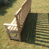 Garden bench in oak, 19th century