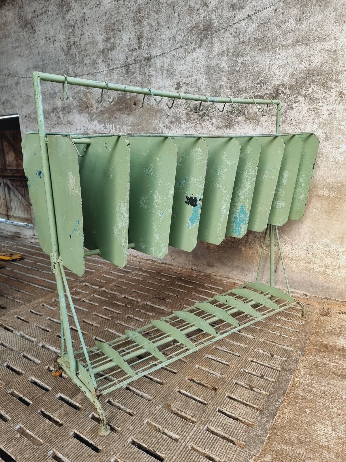Porte-manteau industriel, porte-robe XXL vert