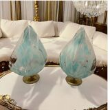 Murano Glass Table Lamps Set of 2 by La Murrina