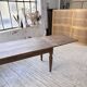Solid oak farmhouse table with integrated extensions 1950