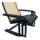 1980s Lounge Chair — Wiener Weave & Leather — Adjustable Backrest — Vintage