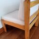 Paire de chauffeuses bois et tissu bouclette