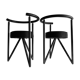 Philippe Starck , black metal chairs "Miss Dorn" / DISFORM /1981