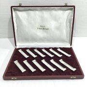 Saint Médard – 12 silver metal knife holders