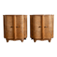 Pair of Art Deco bedside tables in walnut
