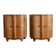 Pair of Art Deco bedside tables in walnut