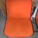 Paire de fauteuils de bureau pivotant orange année 70