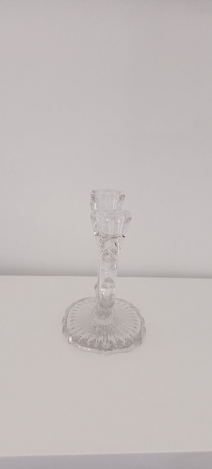 Candlestick candlestick 3 branches in transparent glass