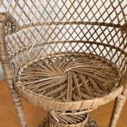 Porte-plante Emmanuelle en rotin vintage
