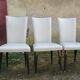 Suite of 6 dining chairs 50'S s imitation gray leather