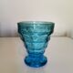 Lot de 6 verres bleus à facettes