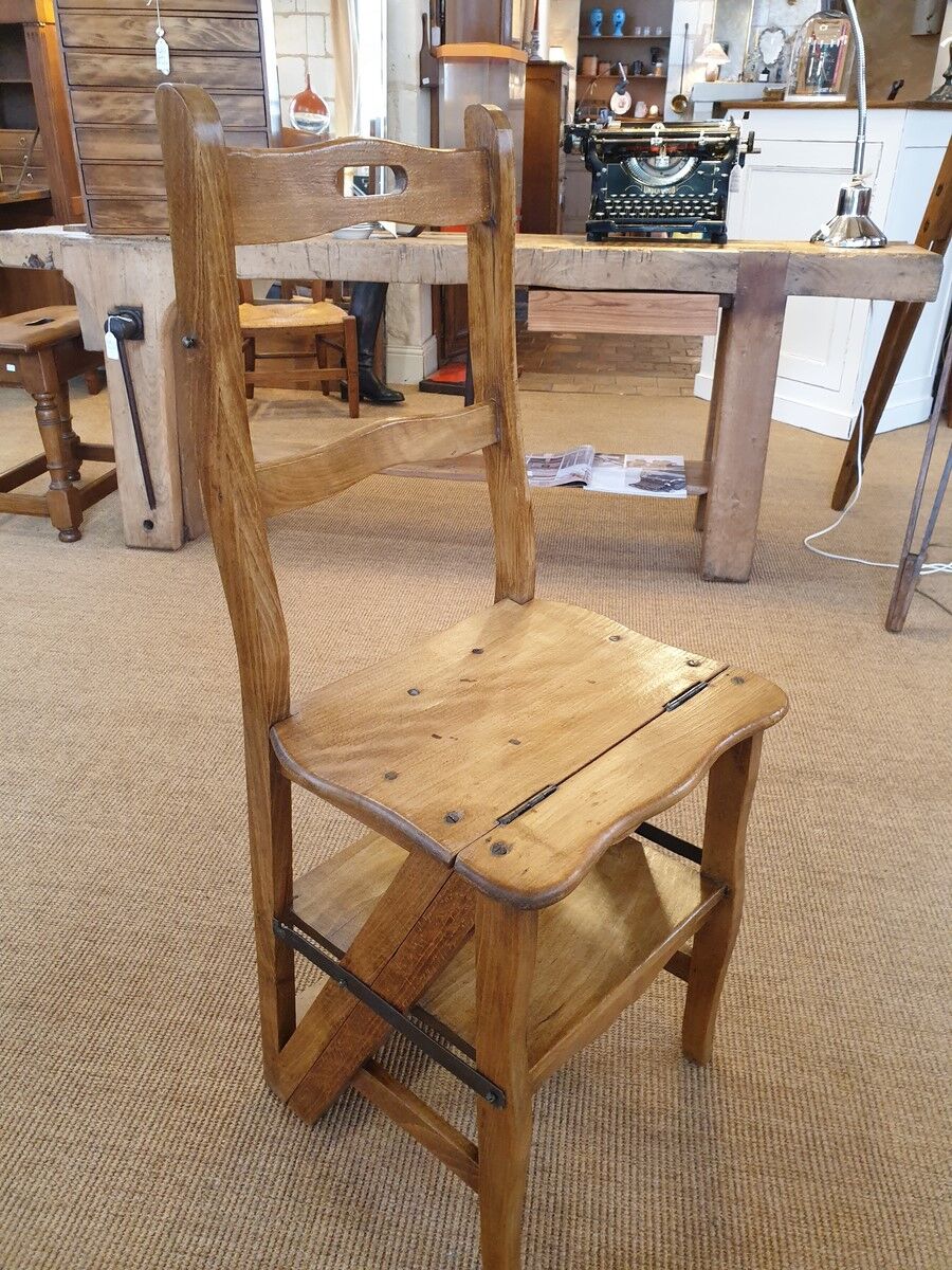 Old stepladder chair