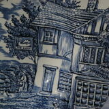 3 Assiettes creuses en Faïence Anglaise Myott "The Hunter" bleu