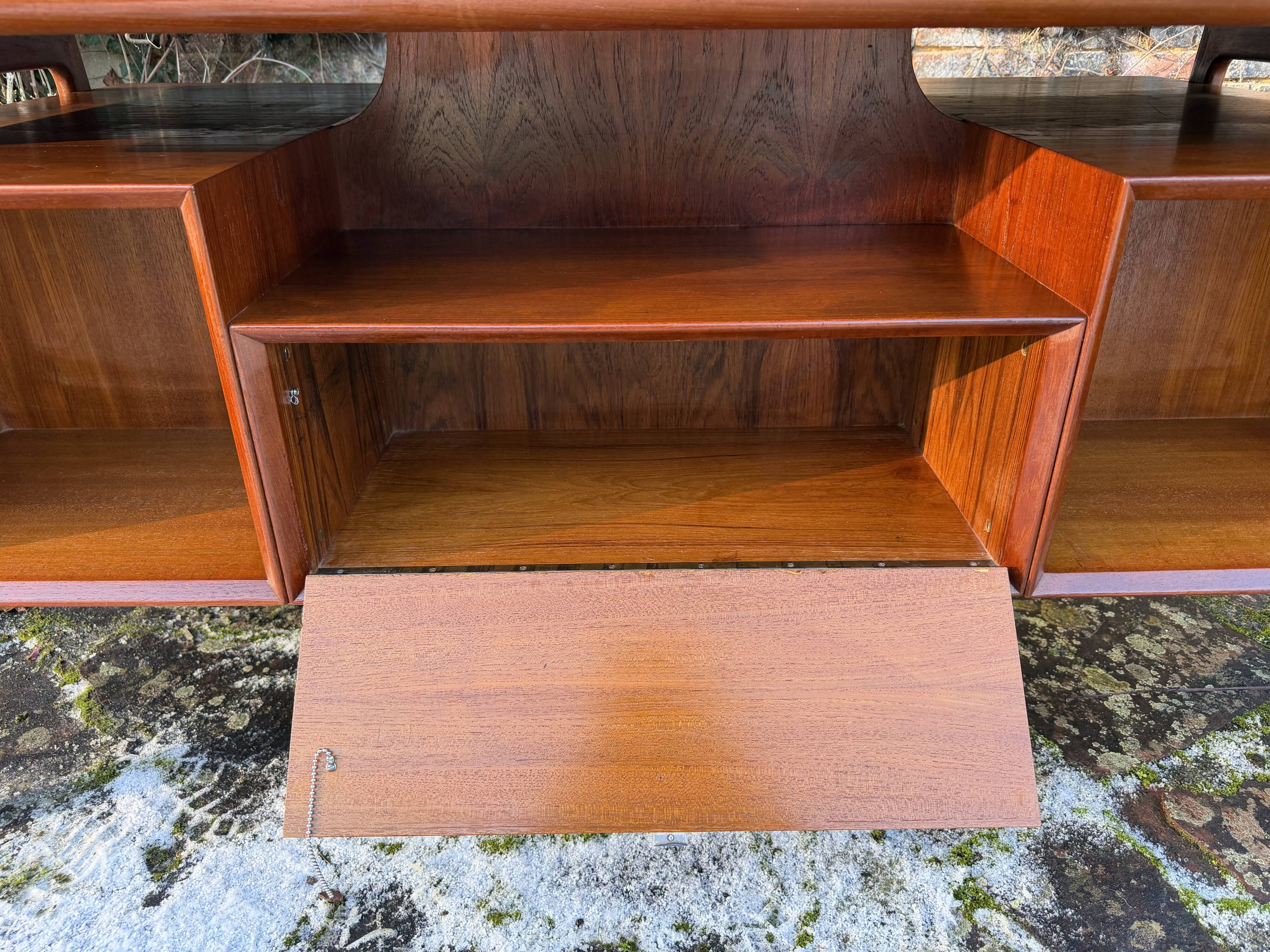 Danish teak desk Gunni Omann no. 75 from the 1960s.