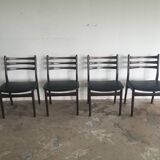 Ensemble de quatre chaises de salle à manger fabriquées par Topform années 1950