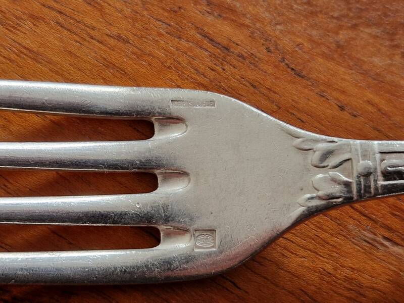 Christofle - Set of 3 Marie Antoinette model table forks in silver-plated metal