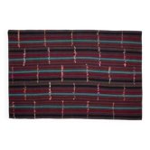 Tapis de sol vintage turc fait main en laine et coton violet des années 1970 232x350