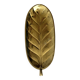 Brass leaf-shaped catchall, signed Christofle.