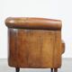 Brown leather club chair