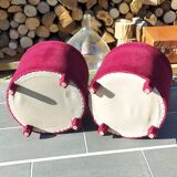 Pair of vintage pouf