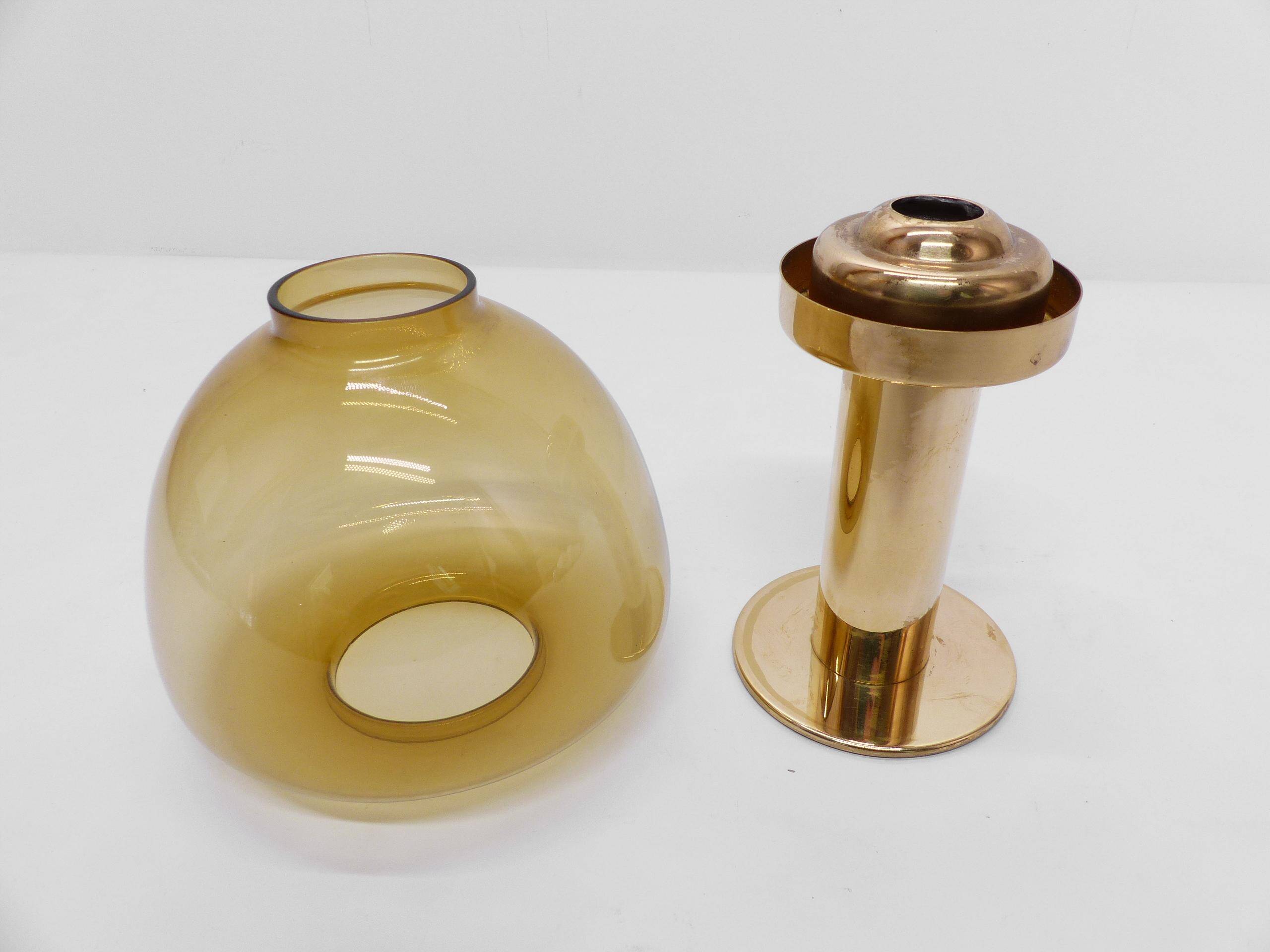 Hans-Agne Jakobsson Claudia Scandinavian Candle Holder Honey Yellow L10227 1960