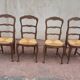 Lot de chaises paillées style Louis XV