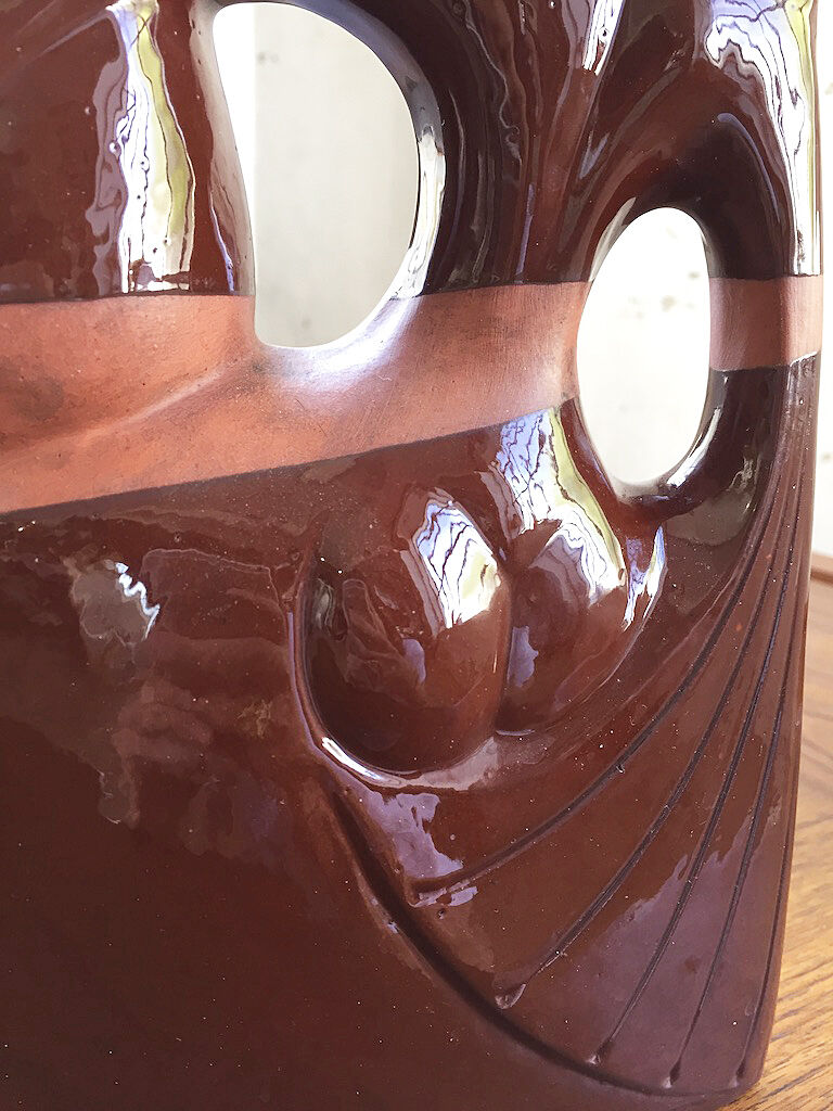 Ceramic pitcher vase polymorphic woman art deco