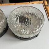 Round industrial wall light from the 1980s.