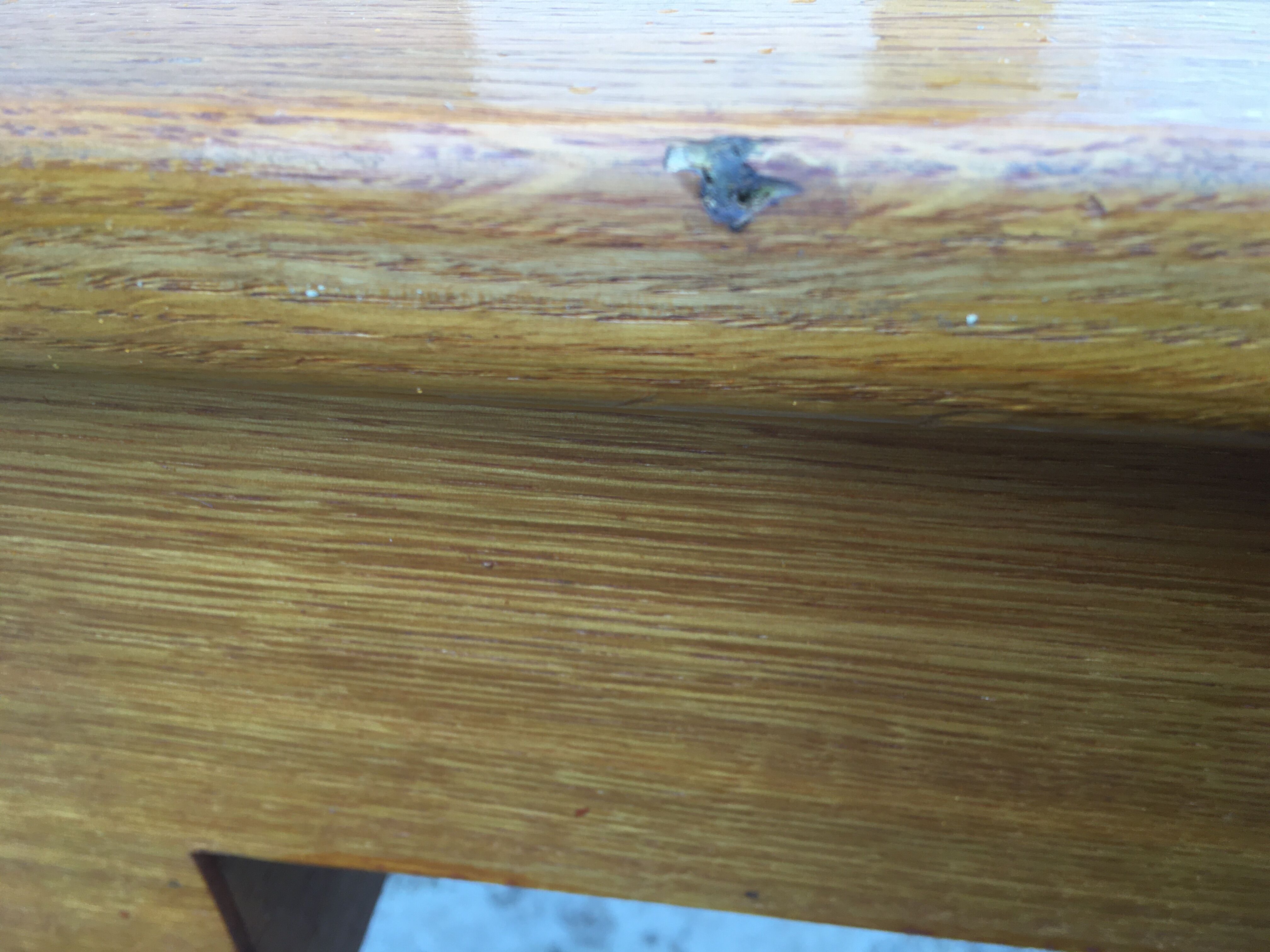 Vintage desk with Scandinavian-style wooden sled feet