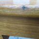 Vintage desk with Scandinavian-style wooden sled feet