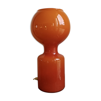 Lampe en verre soufflé orange signée J.P.Edmonts Alt pour Philips 1970 modèle Tobrouk