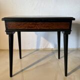 Coiffeuse ancienne style Napoléon III – Bois noirci et loupe de noyer