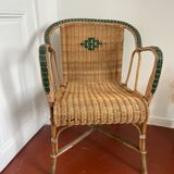 Vintage wicker armchair