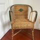 Fauteuil en osier vintage